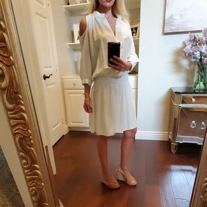 Nichole Miller silk cold shoulder dress